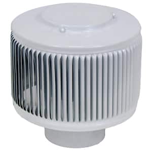 3 in. Dia Aura PVC Vent Cap Exhaust with Adapter for Schedule 40 or Schedule 80 PVC Pipe in White