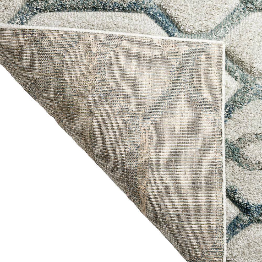 Carmona 8' x 10' Gray and Blue Geometric Synthetic Rug