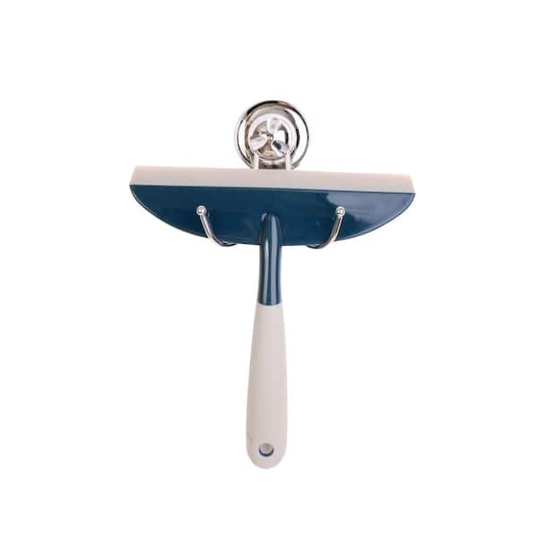 EverLoc Bathroom Squeegee and Holder with Suction Cup Application