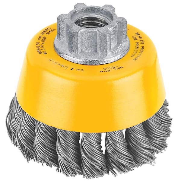 DEWALT 3 in. x 5/8 in. Carbon Knot Wire Cup Brush