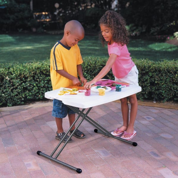 Lifetime Height Adjustable Craft Camping and Utility Folding Table