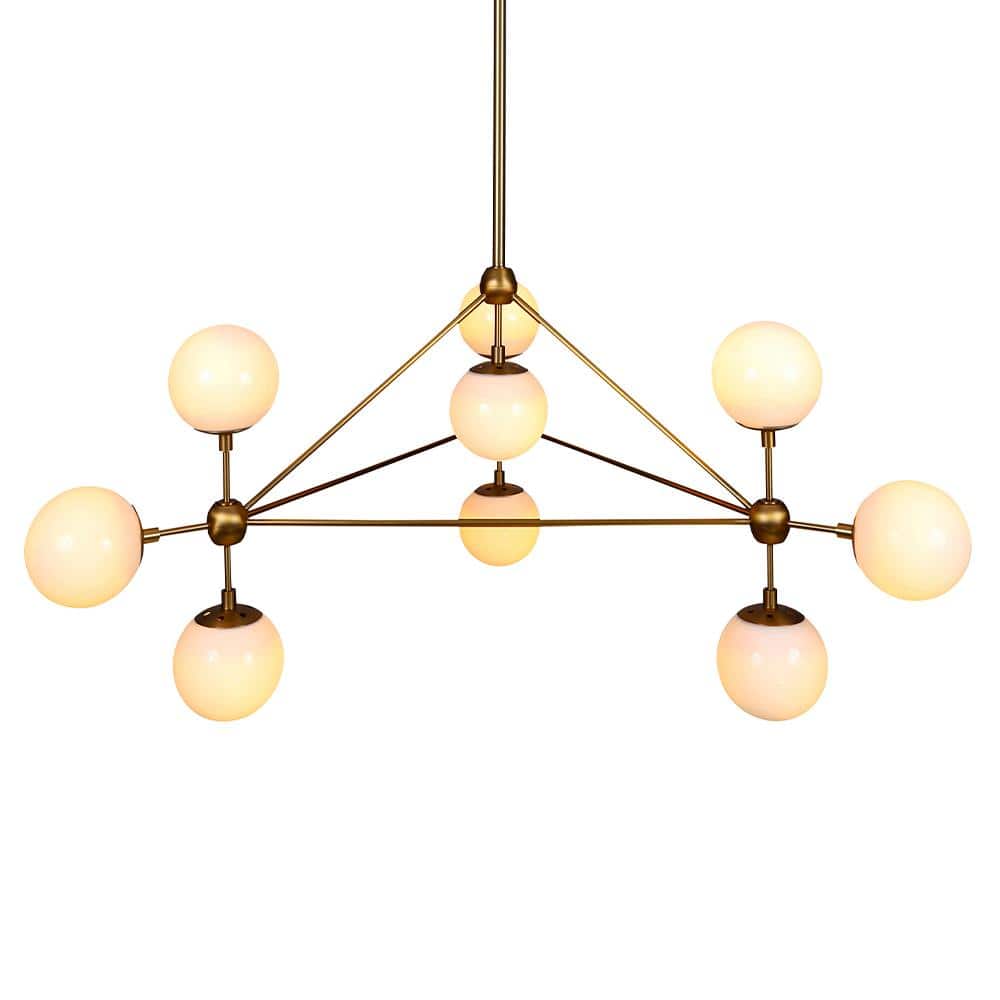 Shella III 10-Light Matte Gold Geometric Chandelier