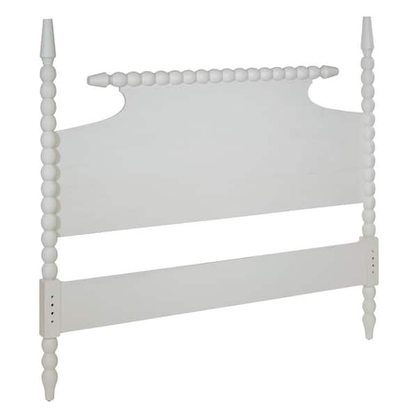 Spindle King Bed Headboard in Sandcastle Antique White Finish