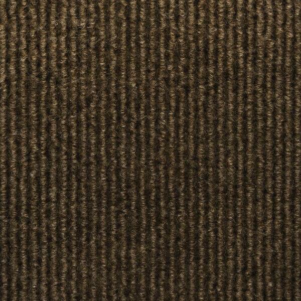 TrafficMaster Sisteron Walnut Wide Wale Texture 18 in. x 18 in. Indoor/Outdoor Carpet Tile (10 Tiles/Case)