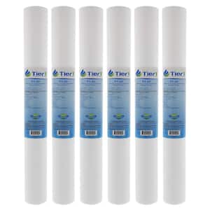 Replacement Whole House Filter for P1-20 1 Mic 20 in. x 2.5 in. Spun Wound Polypropylene Sediment Cartridge (6-Pack)