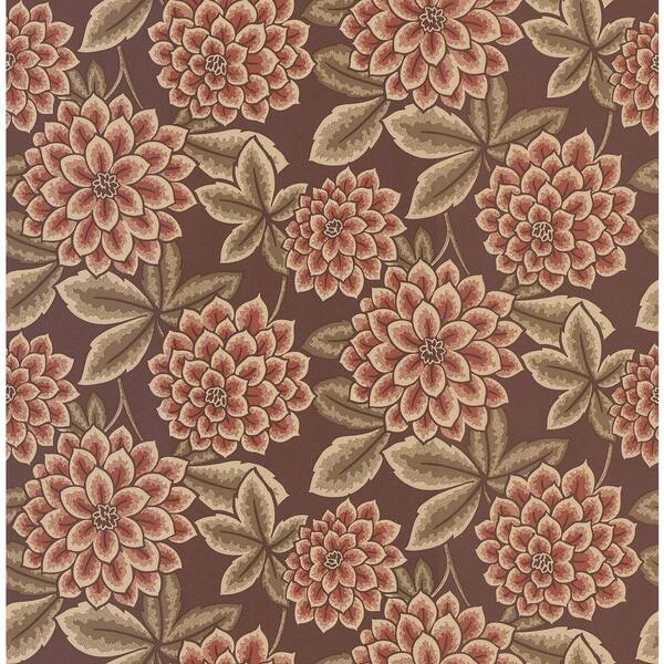 Brewster 8 in. W x 10 in. H Zinnia Floral Wallpaper Sample