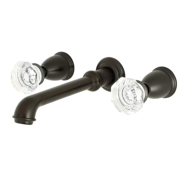 Kingston Brass Celebrity 2-Handle Wall Mount Bathroom Faucet in Oil Rubbed Bronze