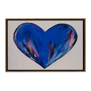 Open Your Heart Framed Canvas Wall Art - 18 in. x 12 in. Size, by Kelly Merkur 1-pc Natural Frame