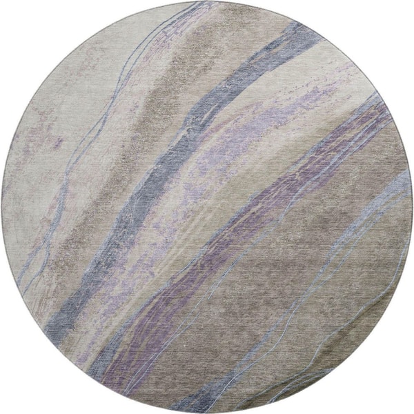 Addison Rugs Mayfield Premium Machine Washable Abstract AMF2037 Mocha 8 ...