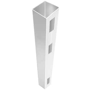 5 in. x 5 in. x 8-1/2 ft. White Vinyl Fence End Post
