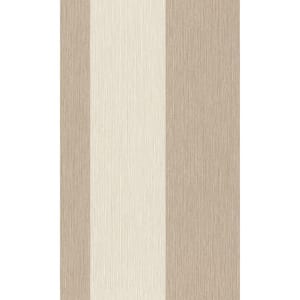 Cream, Beige Simple Elegant Stripe Printed Non-Woven Paper Nonpasted Textured Wallpaper 57 Sq. Ft.