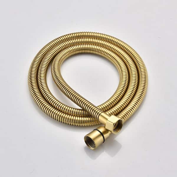 1-Spray Patterns 10 in. Ceiling Mount Dual Fixed and Handheld Shower Head 2.5 GPM in Brushed Gold