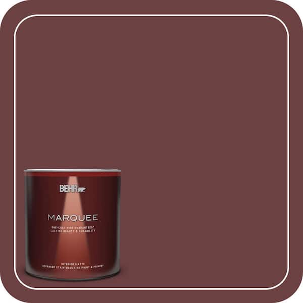 BEHR MARQUEE 1 qt. #BIC-50 Deep Claret Matte Interior Paint & Primer
