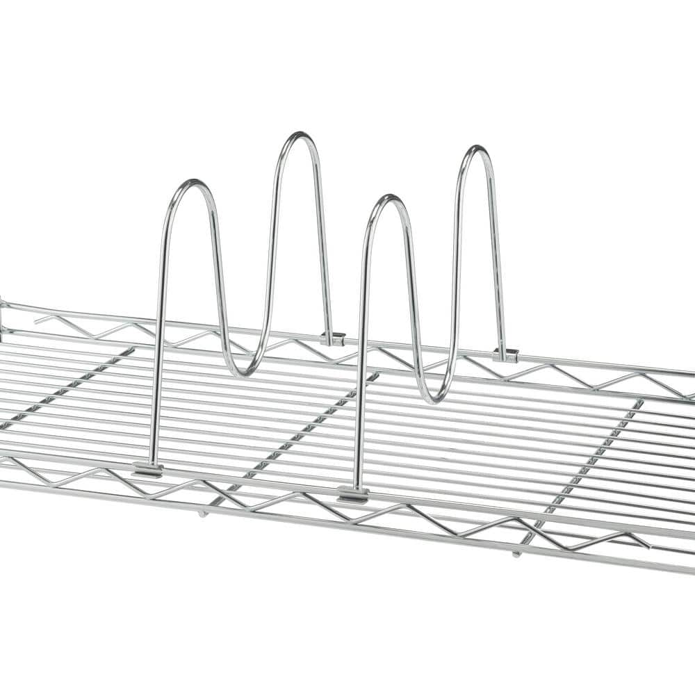 Chrome 24'' Adjustable Steel Pantry Rack with Wheels