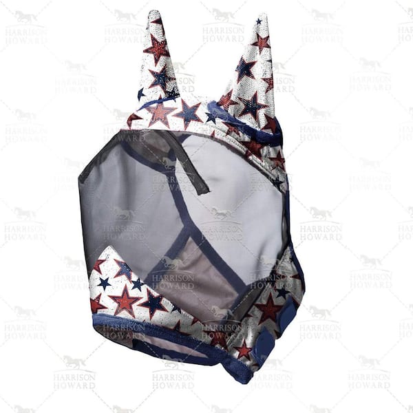 Horse Fly Mask Standard with Ears UV Protection for Horse Dream Star L Full Size