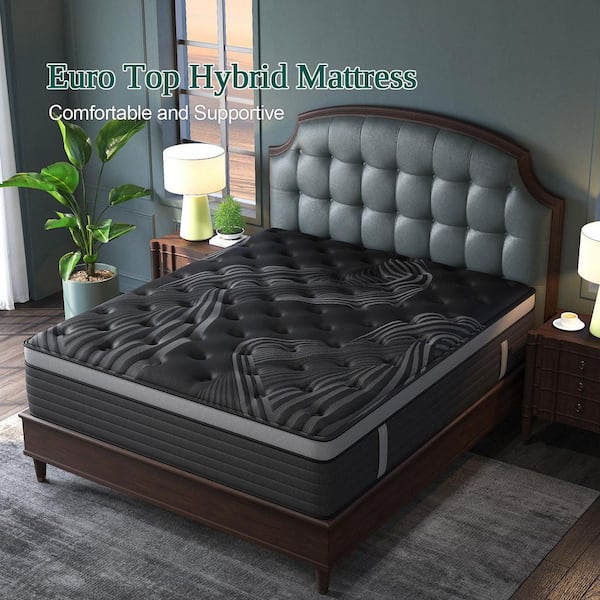 LuckyLotus Queen Medium Firm Memory Foam Hybrid 12 in. Mattress