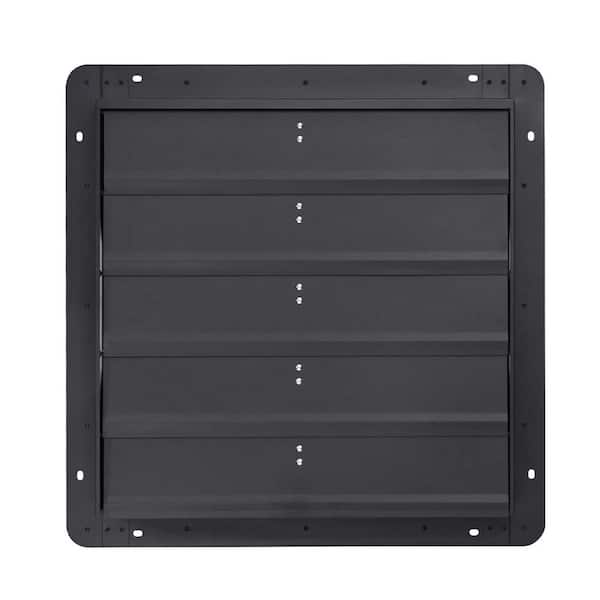 Black 24 in. 2900 CFM Wall Mount Shutter Exhaust Fan w/Variable Speed Temperature Control,EC Motor,Timer,for Shed,Bath