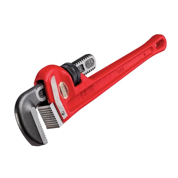 RIDGID 18 in. Straight Pipe Wrench for Heavy-Duty Plumbing, Sturdy Plumbing Pipe Tool with Self Cleaning Threads and Hook Jaws