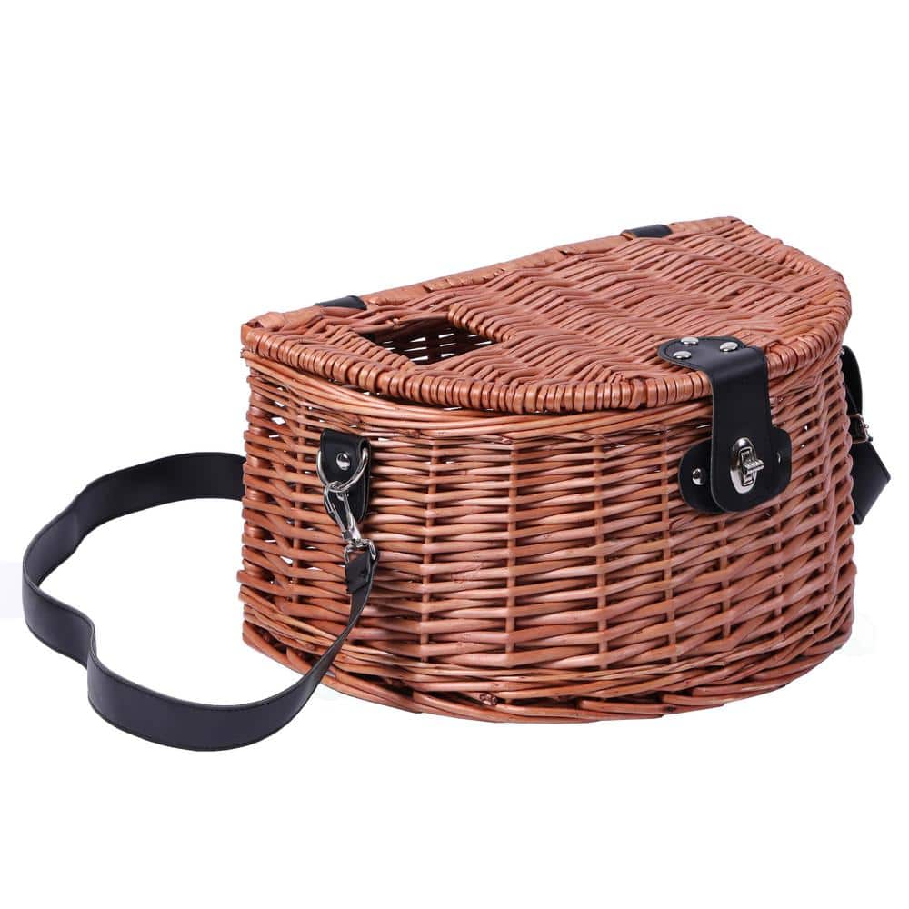 Wicker Fishing Creel with Faux Leather Shoulder Strap price history on PriceWatchPro