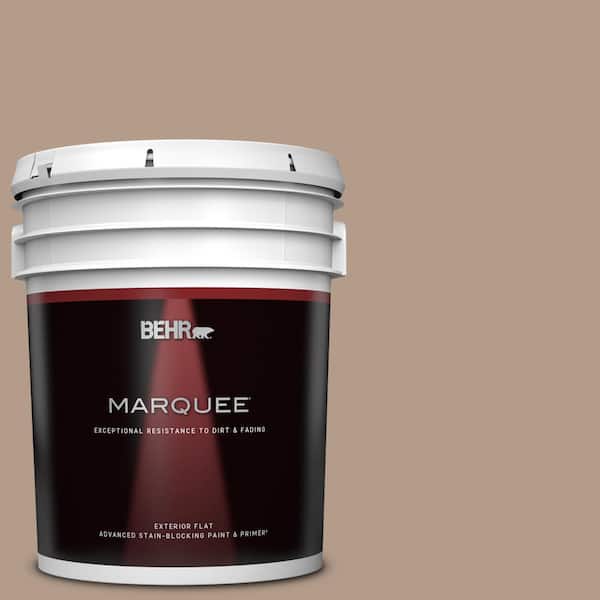 BEHR MARQUEE 5 gal. #PMD-77 Rich Taupe Flat Exterior Paint & Primer