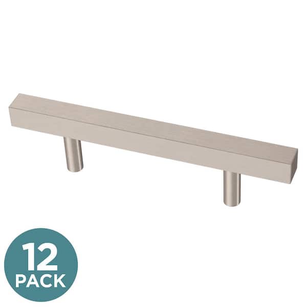 Liberty Square Bar 3 in. (76 mm) Satin Nickel Cabinet Pull (12-Pack)