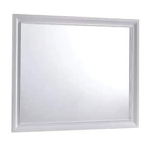 Medium Rectangle White Classic Mirror (36.63 in. H x 46.38 in. W)