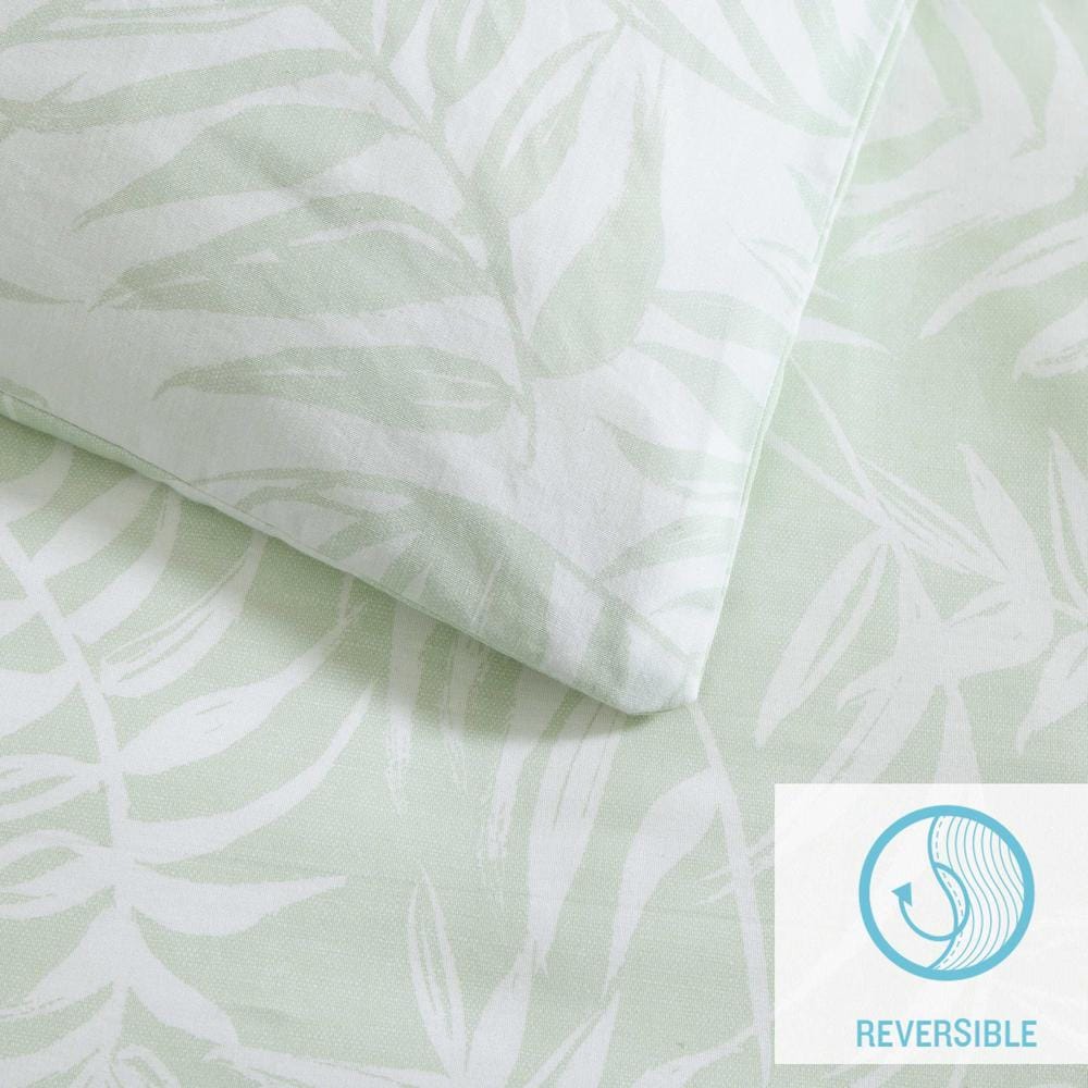 King Green Cotton Tropical Bedspread Cover Set
