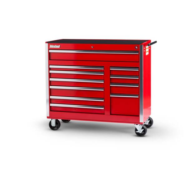 International Tech Series 42 in. 11-Drawer Roller Cabinet Tool Chest in Red