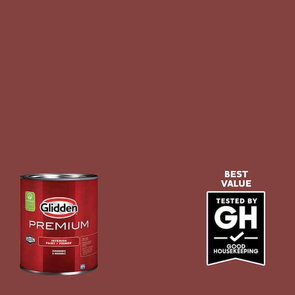 Glidden Premium 1 qt. PPG1056-7 Brick Dust Satin Interior Latex Paint