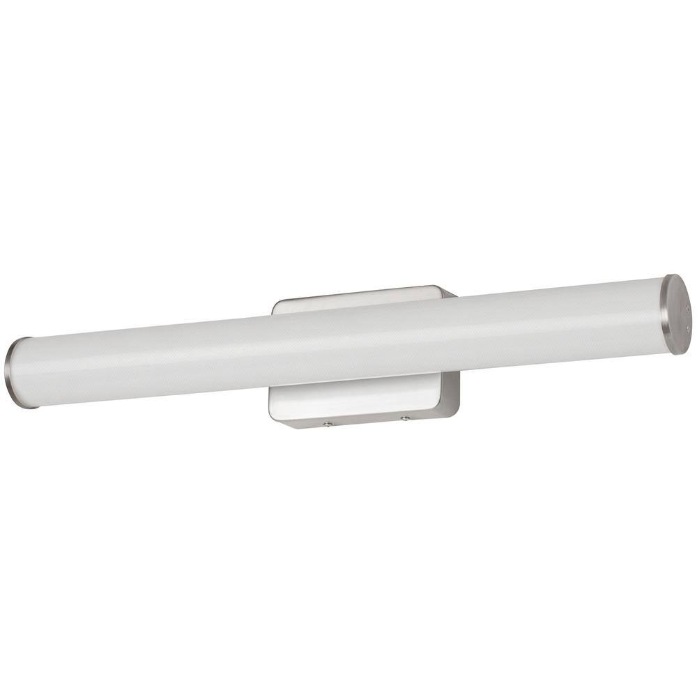 18 in. 1-Light Brushed Nickel LED Vanity Light with Dotted Lens in 3000K price history on PriceWatchPro