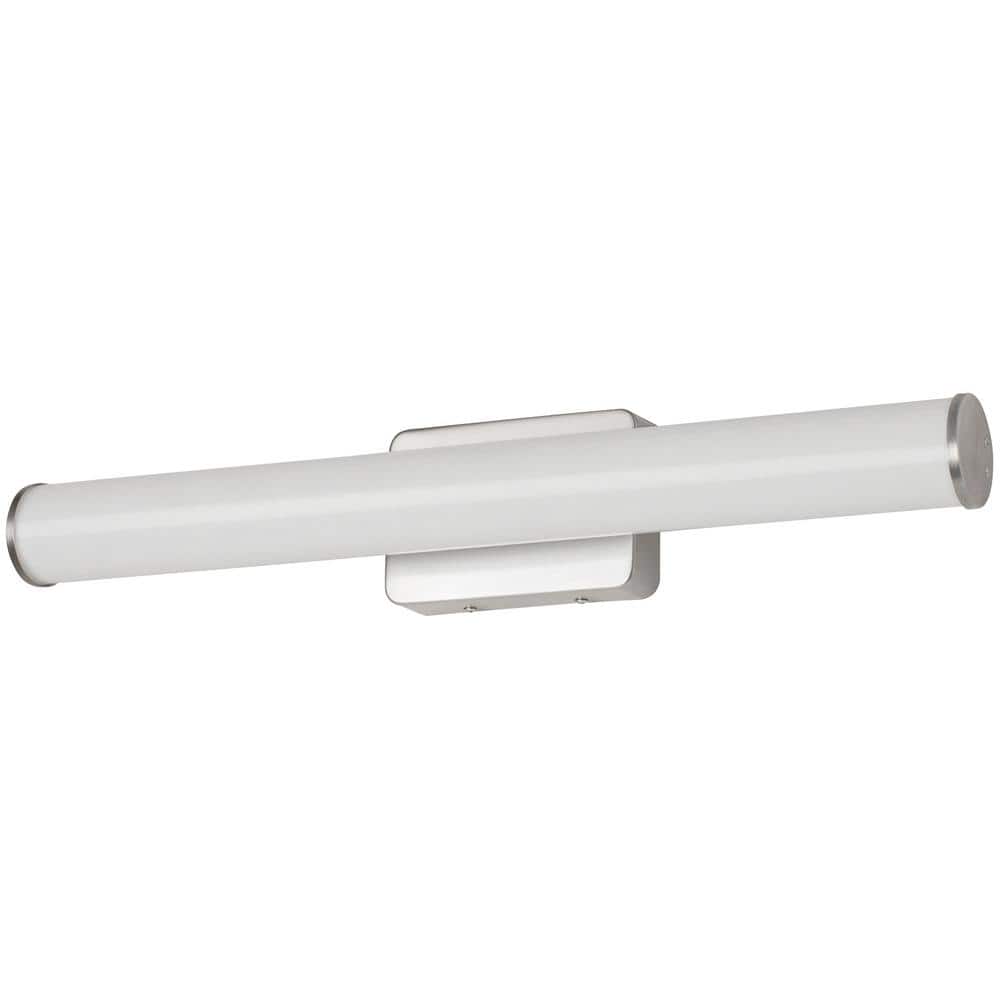 18 in. 1-Light Brushed Nickel LED Vanity Light with Dotted Lens in 4000K price history on PriceWatchPro