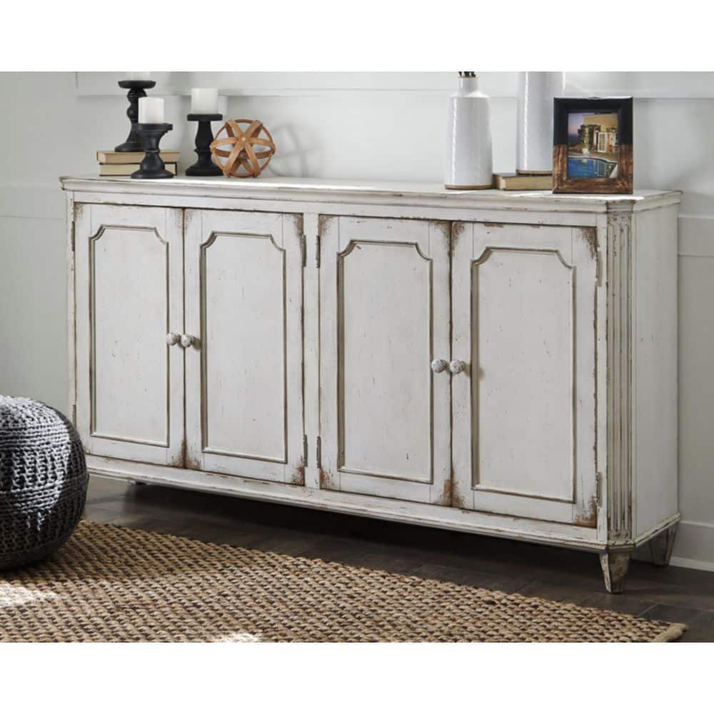 Signature DESIGN BY ASHLEY Mirimyn Antique White 36 in. Accent