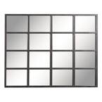 Litton Lane 45 in. x 35 in. Window Pane Inspired Rectangle Framed Black ...