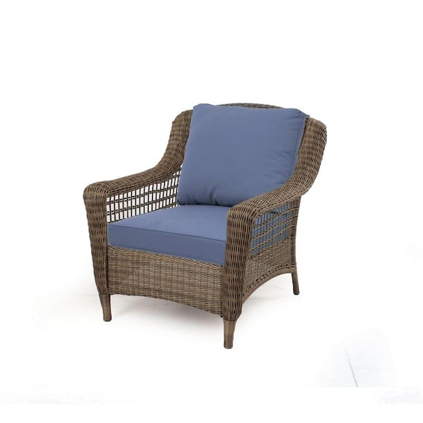 Hampton bay spring haven club chair blue seat and back cushion set new arrivals