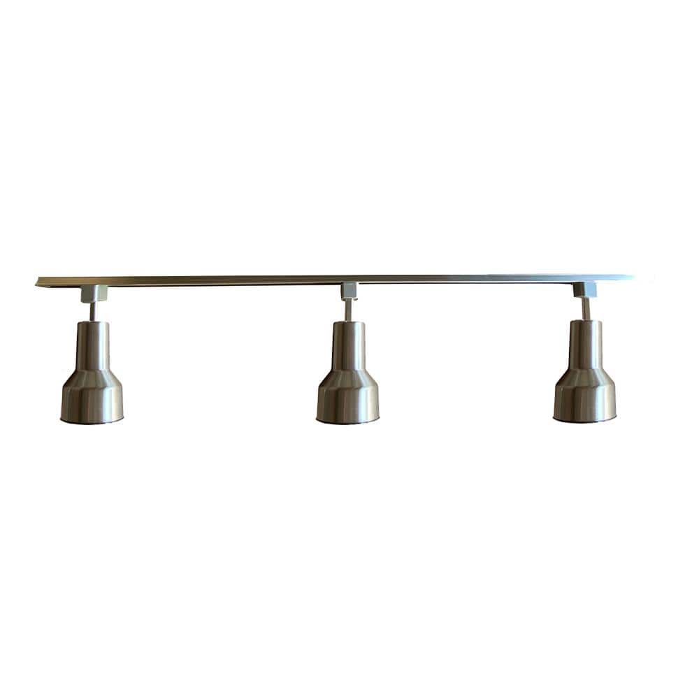 48 in. Brushed Nickel Fixed Track Lighting Kit