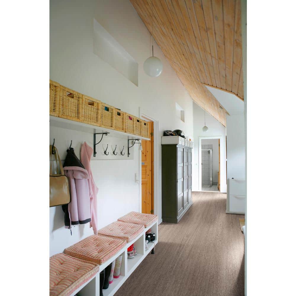 Washed Elm Waterproof Vinyl Stair Nose Molding, 94 in.