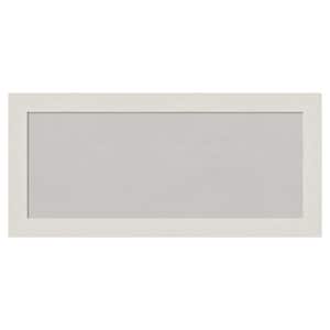 Rustic Plank White Narrow Framed Grey Corkboard 33 in. x 15 in. Bulletin Board Memo Board