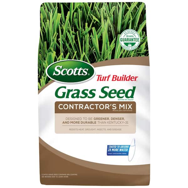 Scotts Turf Builder 20 lbs. Grass Seed Contractor's Mix Resists Heat Drought, Insects, and Disease