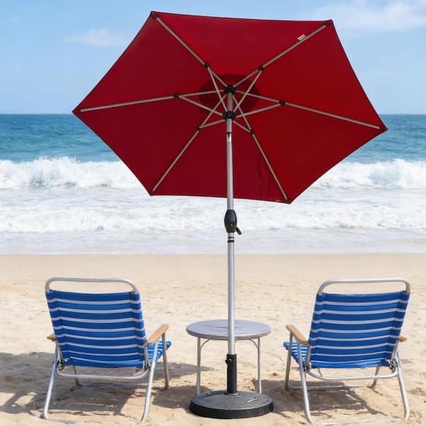 brick red patio umbrella Coporesell 7.5 ft. Brick Red Patio Umbrella in with Push Button Tilt and  Crank CLCPPU03BR
