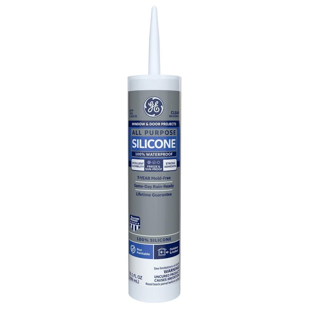 GE Silicone 1 10.1 oz. Clear All Purpose Caulk 2708911 - The Home Depot