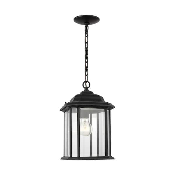 Generation Lighting Kent 1-Light Black Outdoor Pendant Light