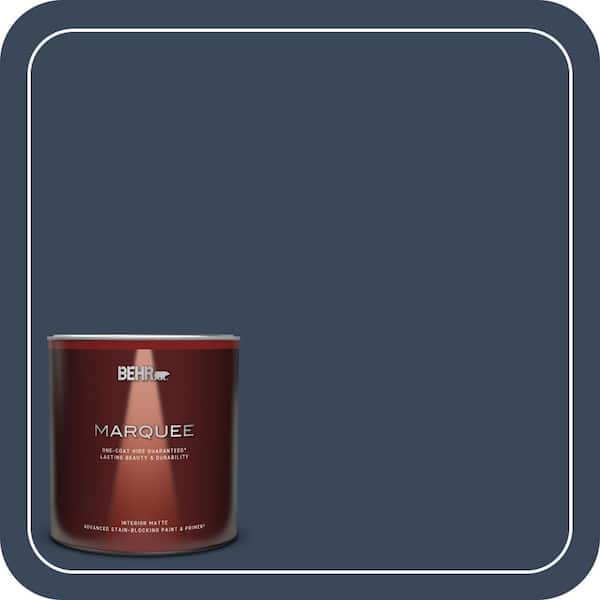 BEHR MARQUEE 1 qt. #M500-7 Very Navy Matte Interior Paint & Primer