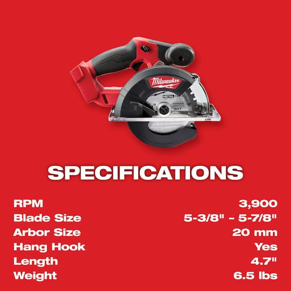 M18 FUEL 18-Volt Lithium-Ion Brushless Cordless Metal Cutting 5-3/8 in.  Circular Saw with (1) 5.0Ah Battery & Charger