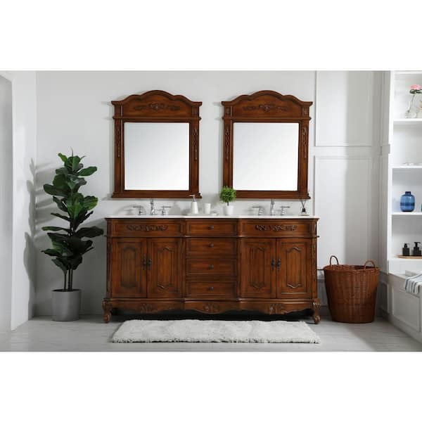 Simply Living 72 in. W x 21 in. D x 36 in. H Bath Vanity in Teak