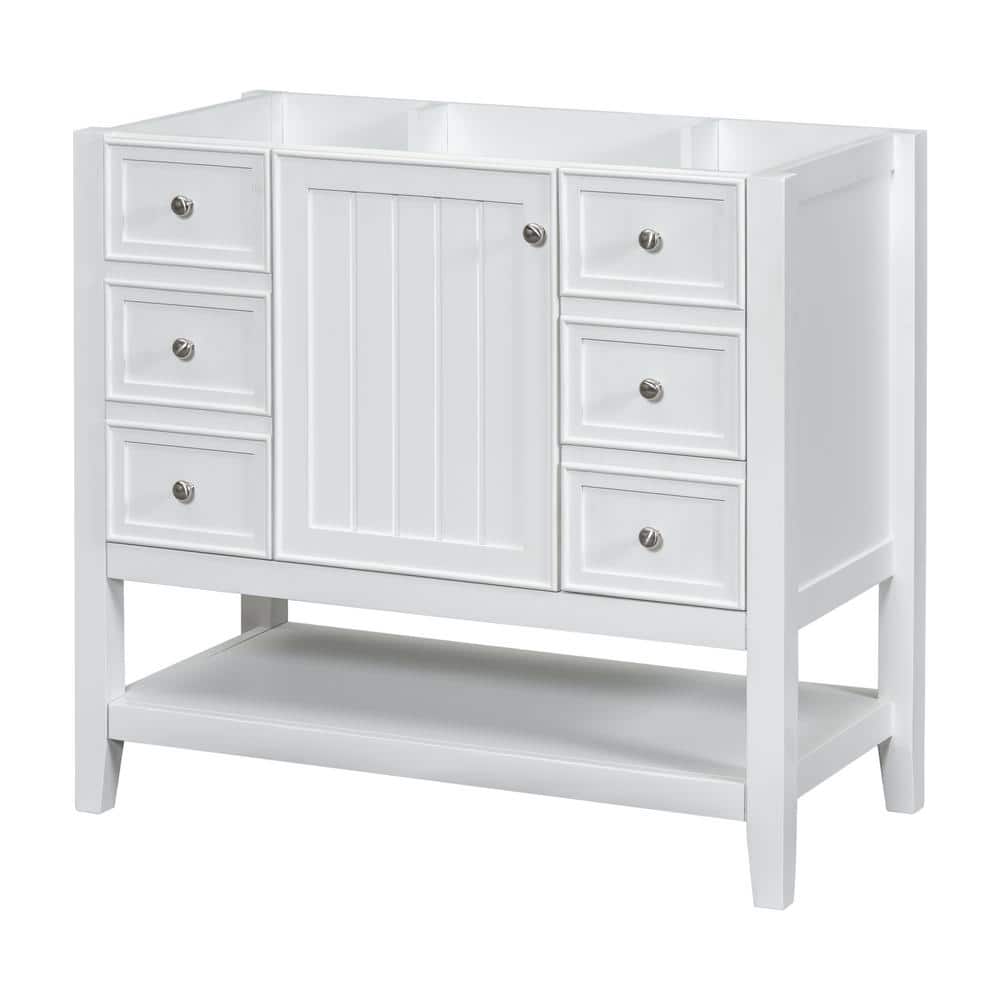 35.5 in. W x 18 in. D x 32.9 in. H Bath Vanity Cabinet without Top with One