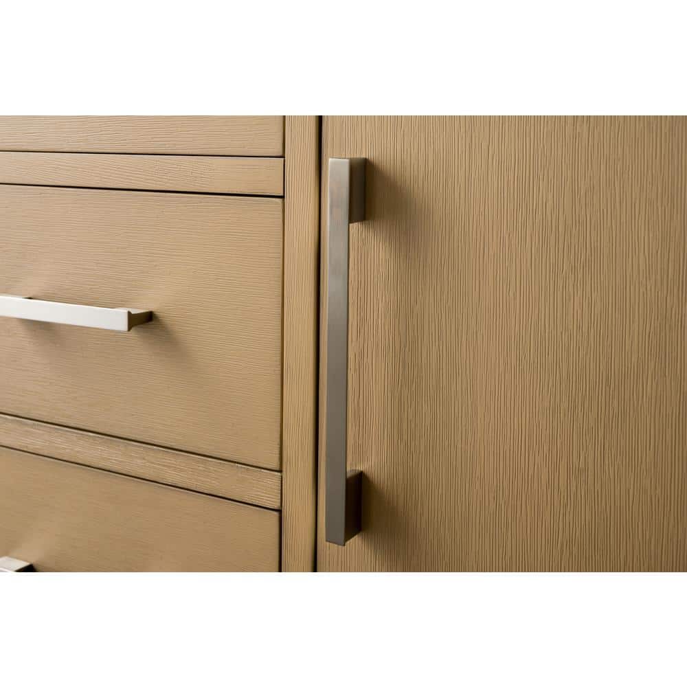 Natural Oak 60'' Single Bathroom Vanity with Engineered Marble Top
