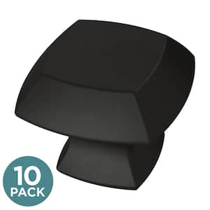 Mandara 1-1/4in. (32 mm) Matte Black Cabinet Knob (10-Pack)