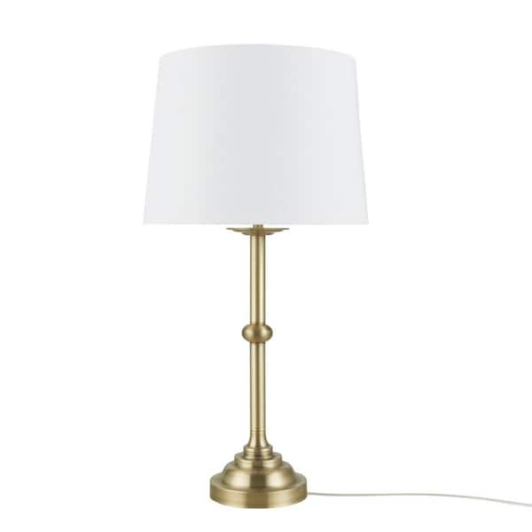 HAMPTON HILL Aelorian 27.75 in. Antique Brass Table Lamp