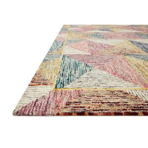 Spectrum Silver/Fiesta 1 ft. 6 in. x 1 ft. 6 in. Sample Contemporary Wool Pile Area Rug