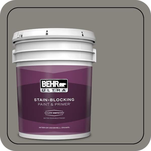 BEHR ULTRA 5 gal. #PPU24-07 Barnwood Gray Extra Durable Eggshell Enamel Interior Paint & Primer